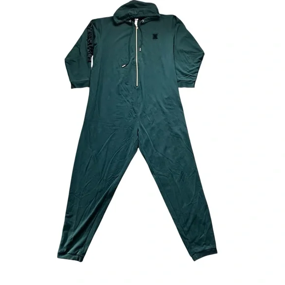 Savage X Fenty Hooded Jumpsuit Hunter Green Teal One Piece Cotton Size 3X - Picture 4 of 14